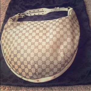 Authentic Gucci studded hobo bag